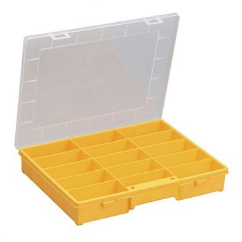 Κουτί Αποθήκευσης 370x295x60mm Κίτρινο - 15 Διαμερισμάτων