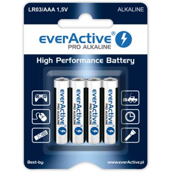 Μπαταρία everActive Alkaline LR03 1.5V AAA (4pack) - 1300mAh