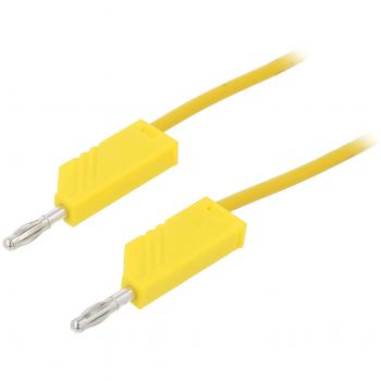 Banana to Banana Cable 60VDC 16A - Yellow 1m
