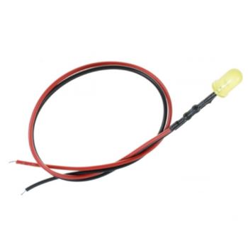 LED Diffused 5mm Yellow (Prewired)
