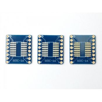 SMT Breakout PCB for SOIC-16 or TSSOP-16 - 3 Pack