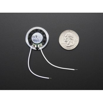 Mini Metal Speaker w/ Wires - 8 ohm 0.5W