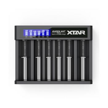Charger for Batteries Li-Ion 6-slot 0.5/1A USB - XTAR QUEEN ANT MC6