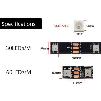 Addressable LED Strip WS2811 RGB 30/m LED -5m (IP30)