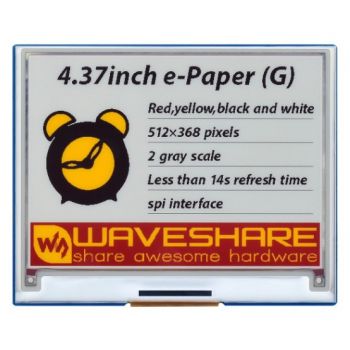 e-Paper Display Module 4.37" 512x368 (Red/Yellow/Black/White)
