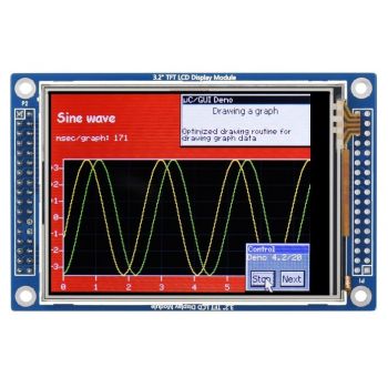 Display 3.2" 320x240 Resistive Touch LCD (Parallel & SPI)