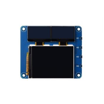 Waveshare Triple OLED/LCD HAT - 2" IPS LCD with Dual 0.96" Blue OLED