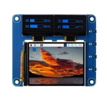 Waveshare Triple OLED/LCD HAT - 2" IPS LCD with Dual 0.96" Blue OLED
