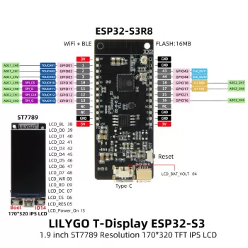 Lilygo T-Display-S3 - ESP32-S3 with 1.9"
