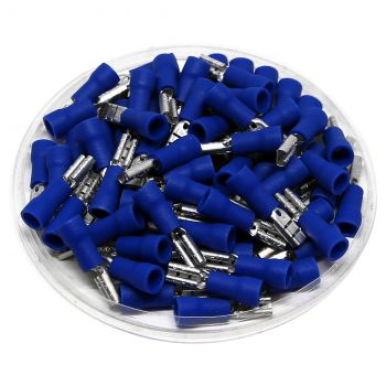 Ακροδέκτης Flat 4.8mm Female Blue (bag of 100)