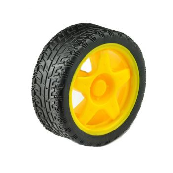 Rubber Wheel 66x26mm - Yellow