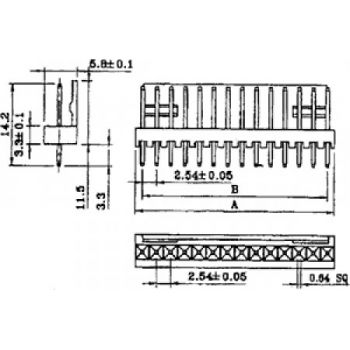 Molex Connector Male 3-Pin 2.54mm