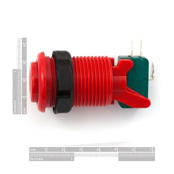 Arcade Push Button - Red 33mm