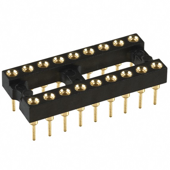 DIP Socket 18 Pin Gold