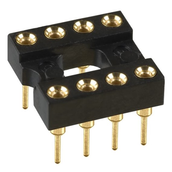 DIP Socket 8 Pin Gold