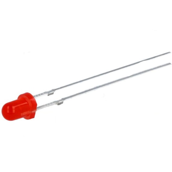 LED Diffused 3mm Κόκκινο