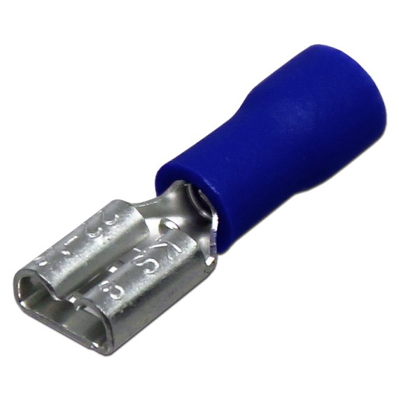 Ακροδέκτης Flat 6.4mm Female Blue (bag of 100)
