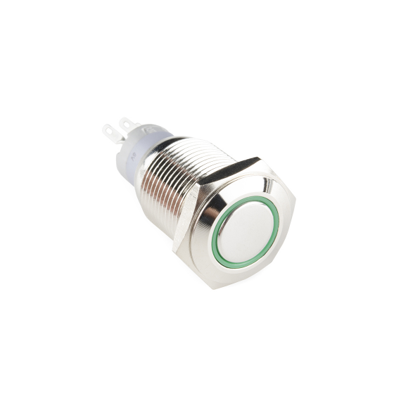 Metal Pushbutton - Momentary (16mm, Green)