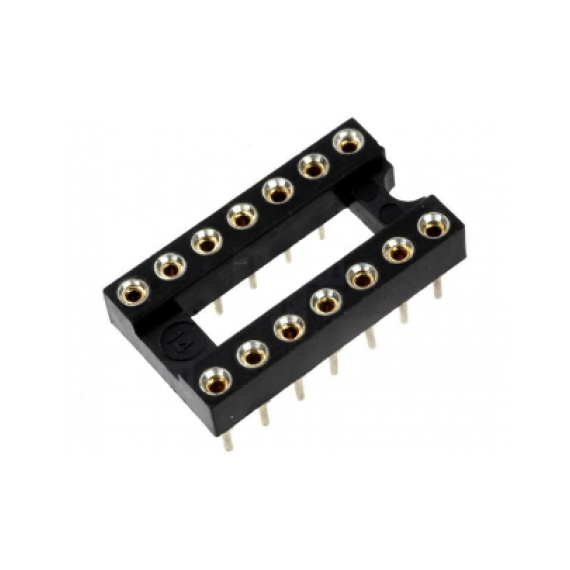 Dip Socket 14 Pin Gold