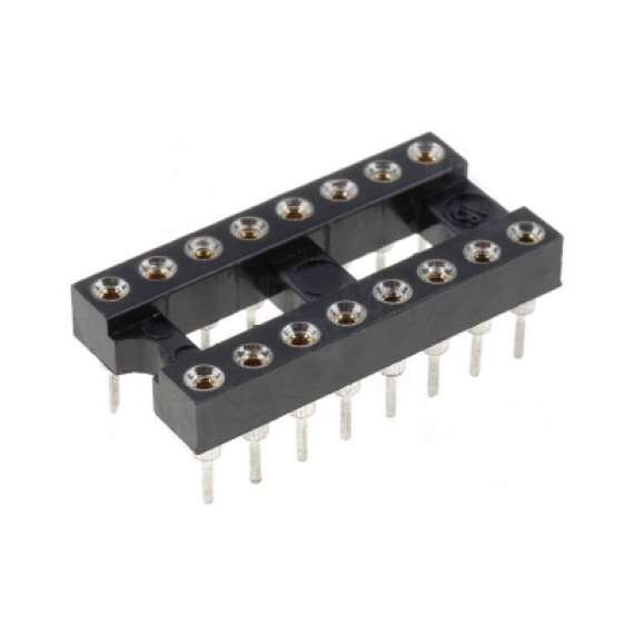 Dip Socket 16 Pin Gold