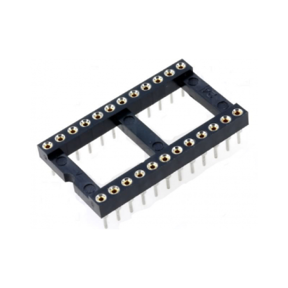 Dip Socket 24 Pin Gold (15.24mm)