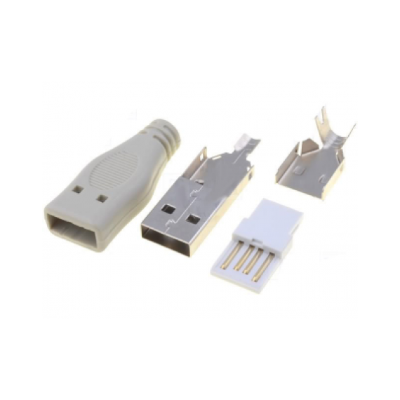 USB Male Type A Connector - For Cable