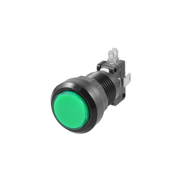 Arcade Push Button Illuminated - Green 24mm