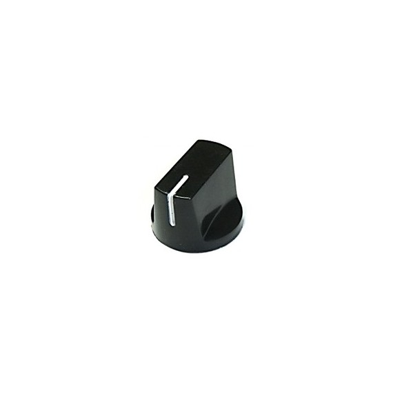 Knob 1510 Plastic Black - 19x14.5mm (Set Screw)
