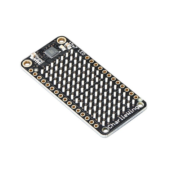 Adafruit 15x7 CharliePlex LED Matrix Display FeatherWing - Green