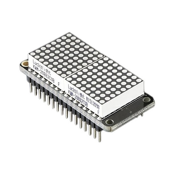 Adafruit 0.8" 8x16 LED Matrix FeatherWing Display Kit - Blue