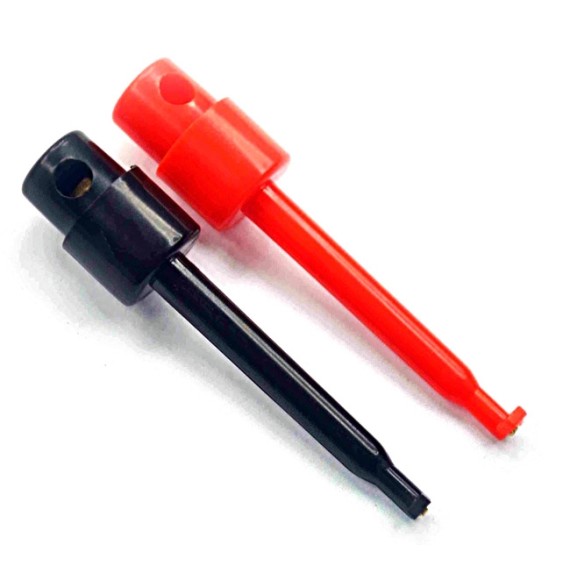 IC Hook Clip for Soldering - Set of 10 (Black-Red)
