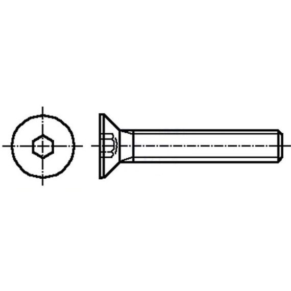 Βίδα M5 - L20mm DIN7991 Ανοξείδωτη