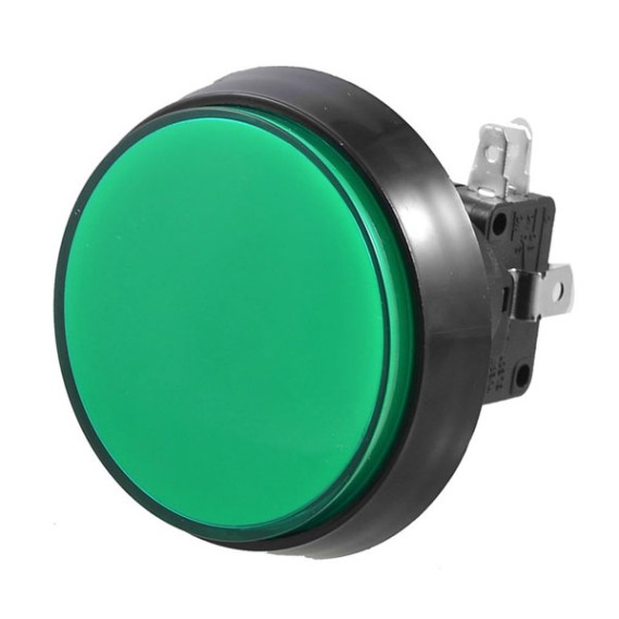 Arcade Flat Push Button 60mm - Green