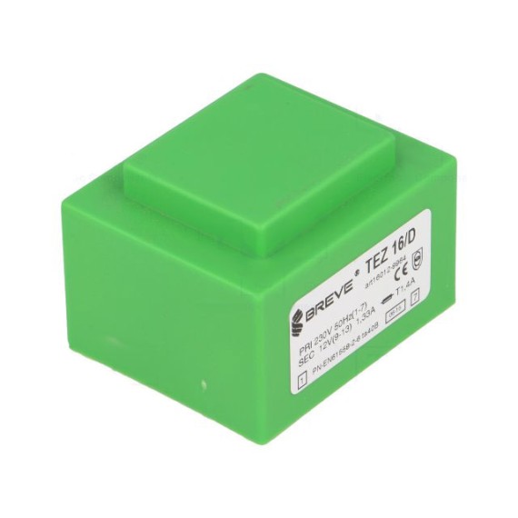 Μετασχηματιστής 230V/24V 16VA PCB Mount