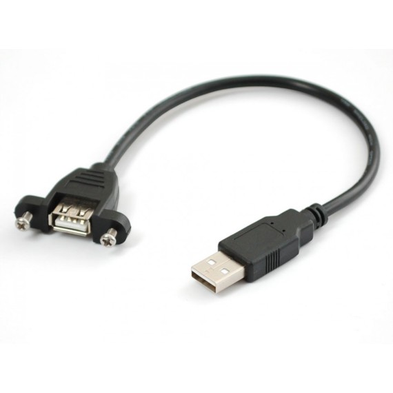Καλώδιο USB Panel Mount - A Αρσενικό to A Θηλυκό