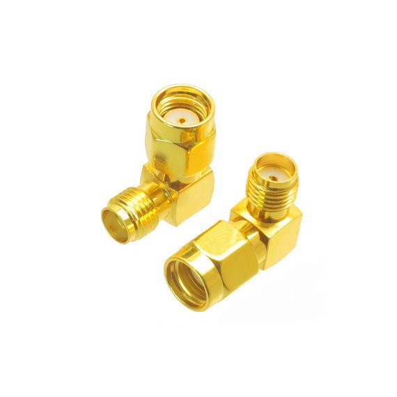RPSMA Male to SMA Female (Angled) Adapter