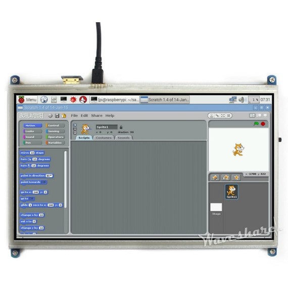 Pi Display 10.1" HDMI 1024x600 Resistive Touchscreen