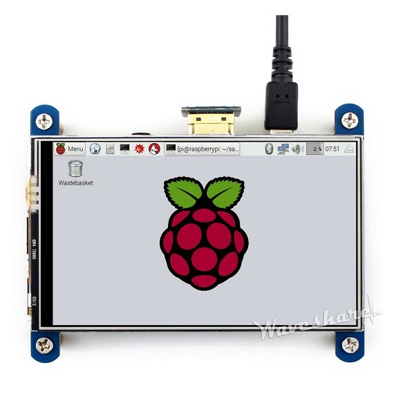 Pi Display 4" HDMI 800x480 IPS Resistive Touchscreen
