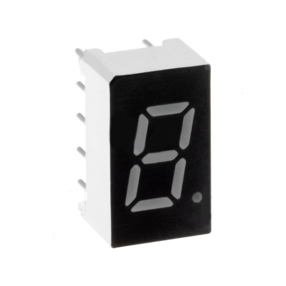 Single Digit 7-Segment 7.62mm - Blue Common Cathode
