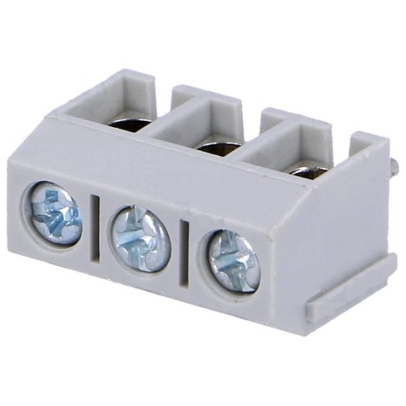 Screw Terminals 5mm Pitch (3-Pin) 16A Grey