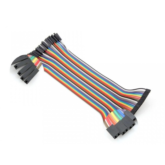 Ribbon 40wire 20cm - Female to Female (2.54 - 2mm)