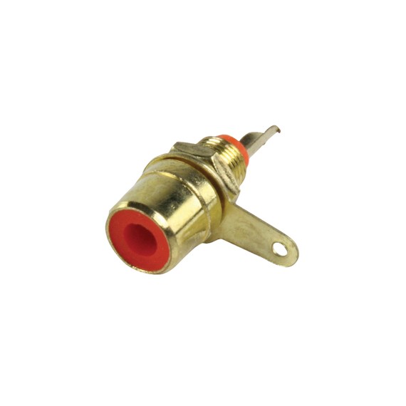 RCA Connector Female Gold-Red (Panel Mount)