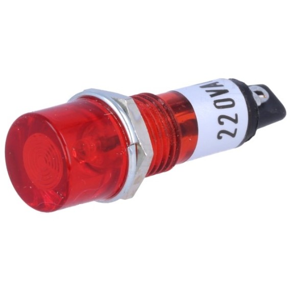 Neon Lamp Indicator 230VAC - 10mm Red
