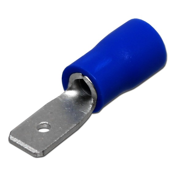 Ακροδέκτης Flat 4.8mm Male Blue (bag of 100)