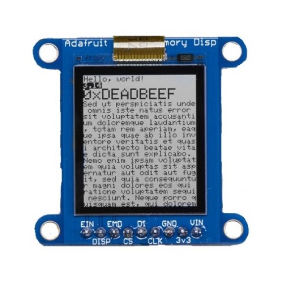 Adafruit SHARP Memory Display Breakout - 1.3" 168x144 Monochrome