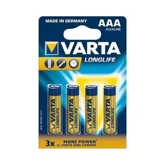 Μπαταρία Varta Alkaline Longlife LR61 1.5V AAA (4pack)
