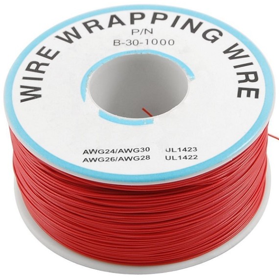 Καλώδιο Μονόκλωνο 30AWG / 0.051mm2 - Κόκκινο (1000FT/305M)