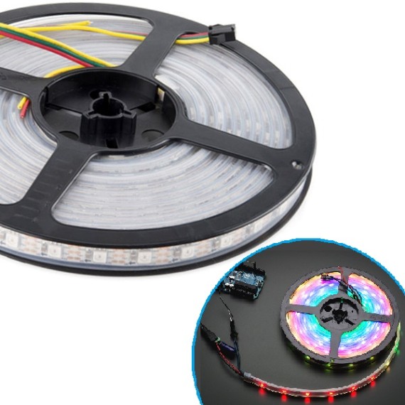 Addressable LED Strip WS2812 RGB 30/m LED -5m (IP30)
