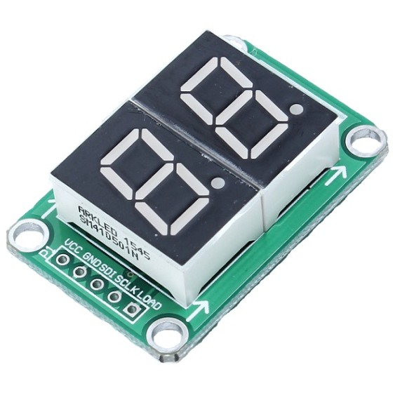 Display Module 7-Segment 2 Digit with 74HC595