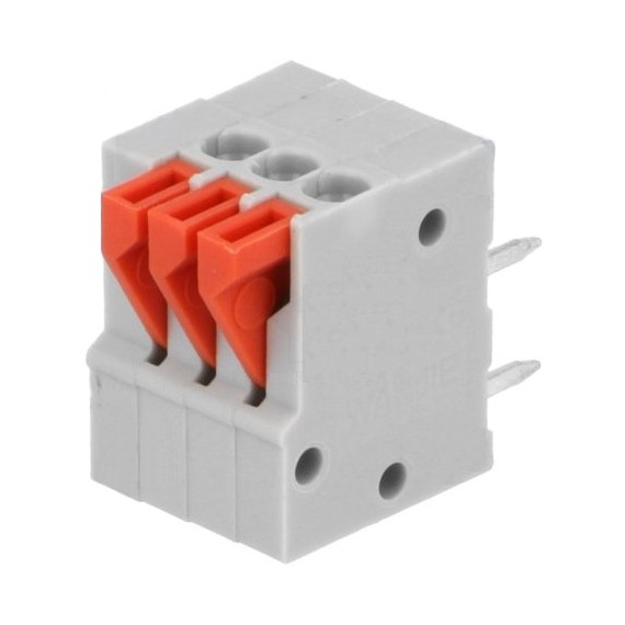 Spring Terminals - PCB Mount (3-Pin) 2.54mm Angled